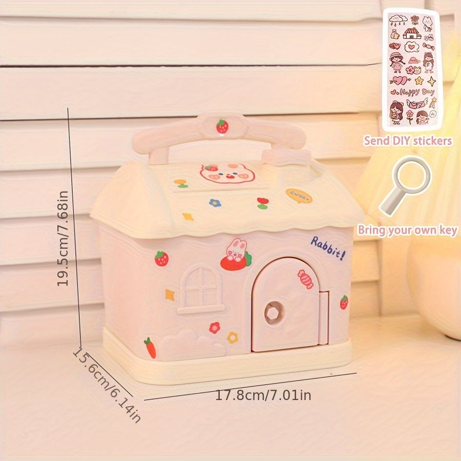House Money Box Cartoon Square Coin Storage Box Large Capacity Piggy Bank