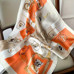 Floral Bandana Silk Neckerchief Scarf Head Wrap Charm Gift