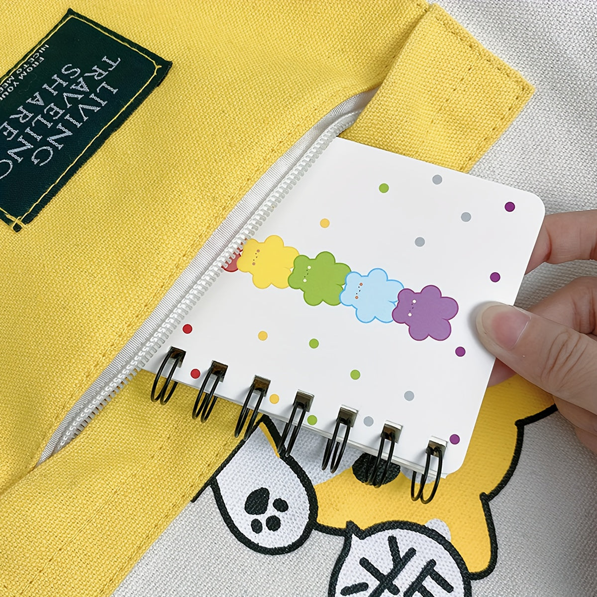 Love Side Flip Coil Book Mini Portable Loose leaf 80sheets Notebook A7