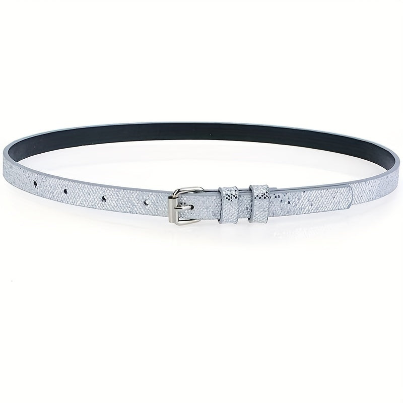 3pcs Girls Glitter Belt, Outdoor Decorative Accessories for Pants Jeans Dress