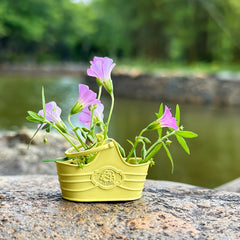 2pcs 1:12 Dollhouse Metal Flower Bucket Basket with Shovel Fairy Garden Decor