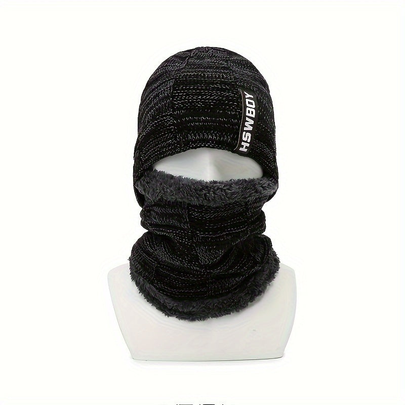 Winter Beanie Hat and Neck Gaiter Set with Ear Protection Face Cover