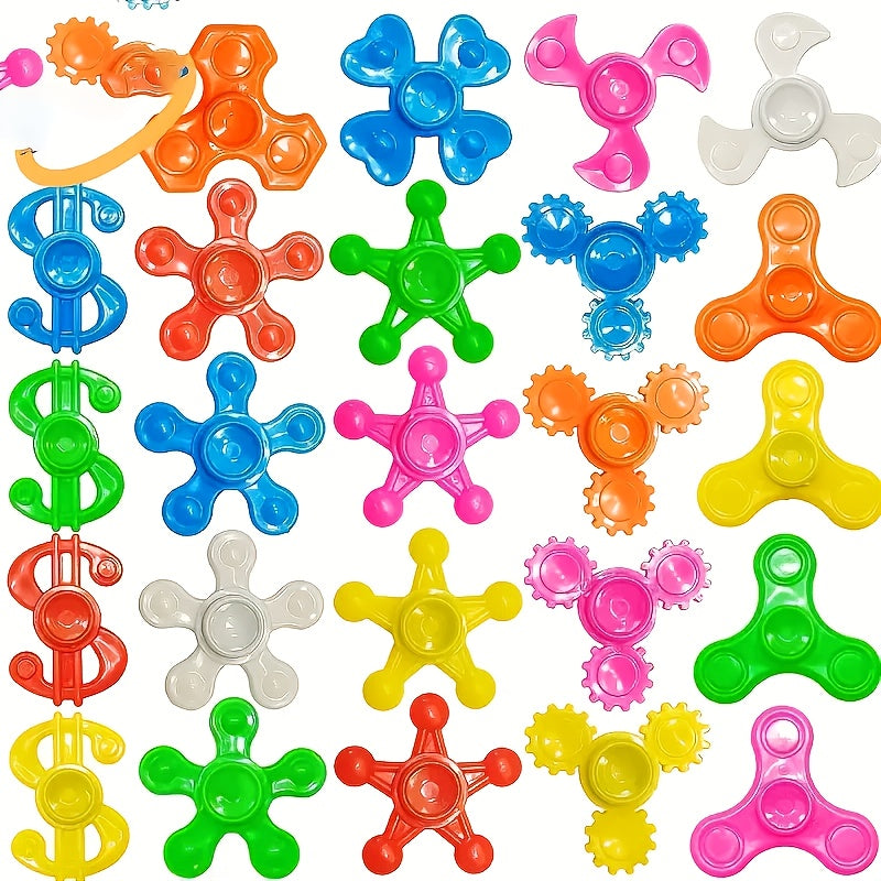 35pcs Mini Spinning Top Toys Fun School Prizes Rewards Handheld Spinning Toys