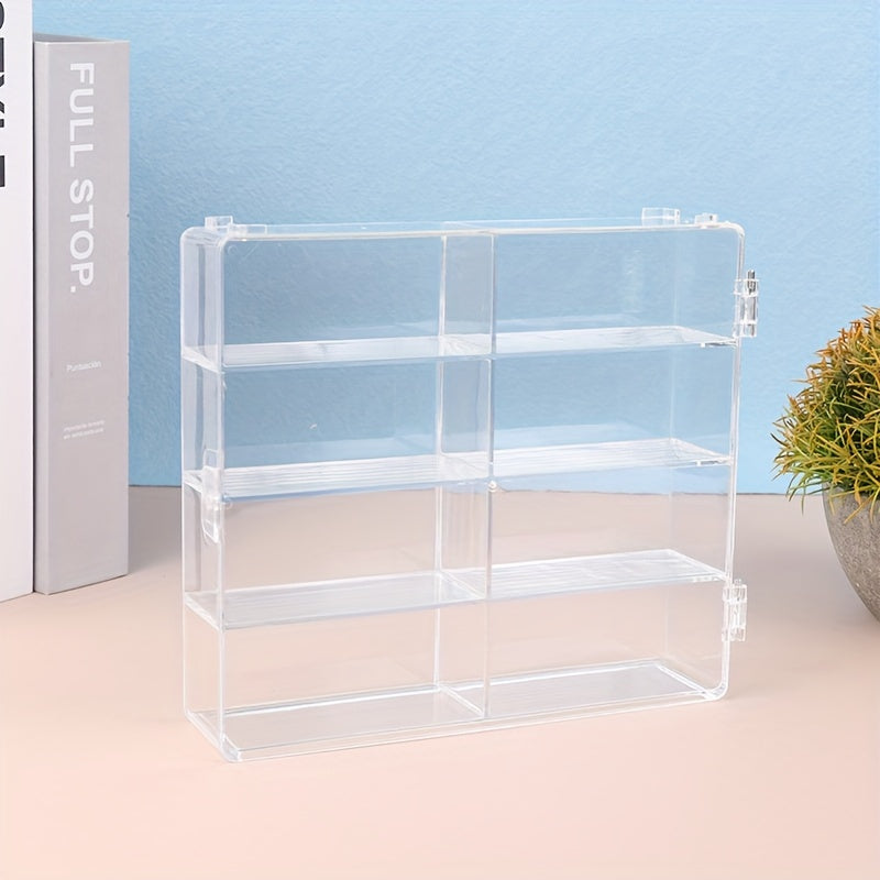 Car Model Storage Box 8 Slot Clear Display Shelf Toy Car Dustproof Storage
