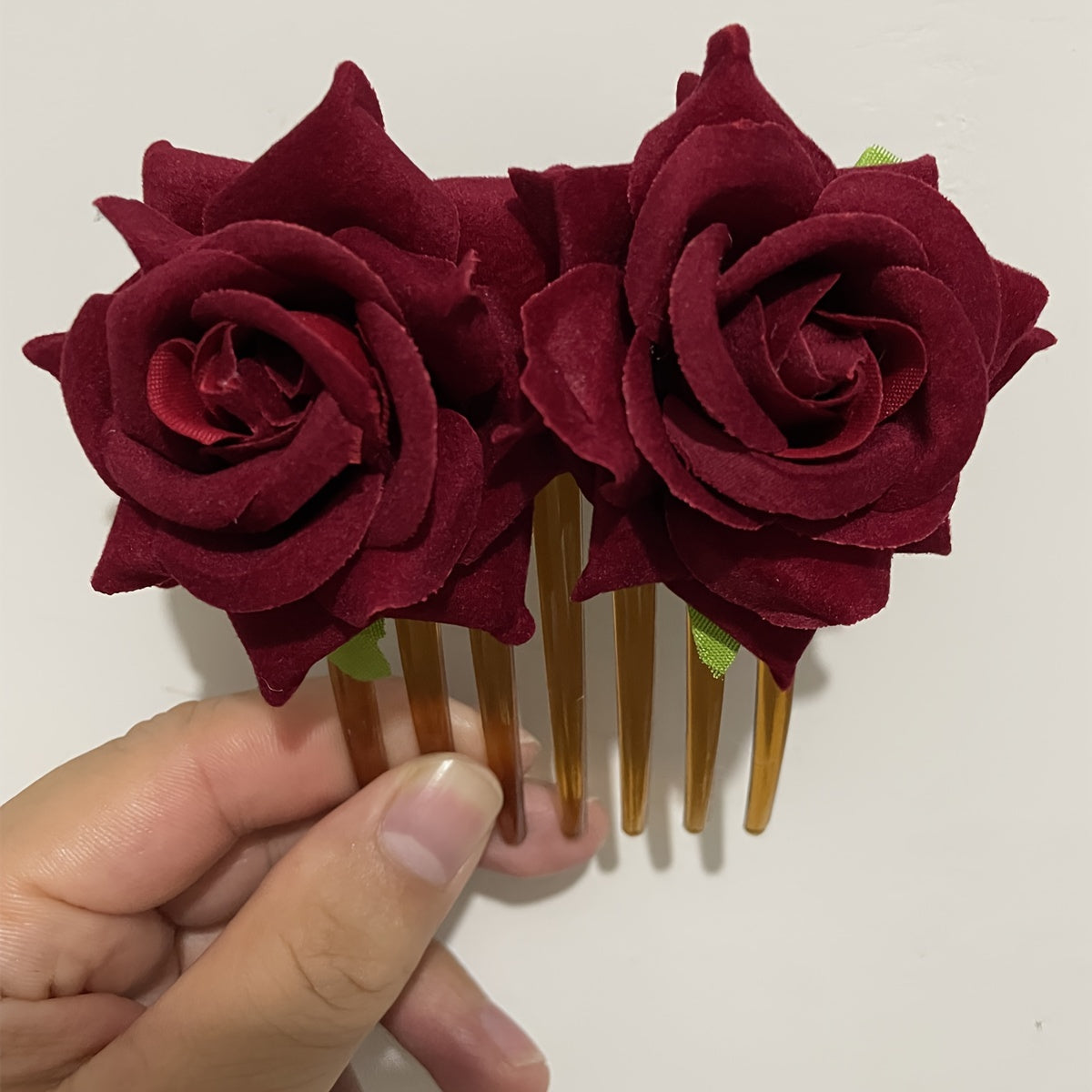 Rose Hair Comb Bridal Boho Invisible Comb Halloween Hair Accessory