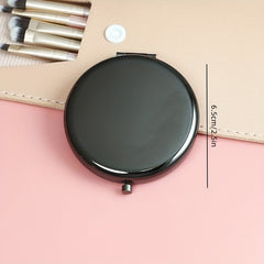 Double Side Round Cosmetic Folding Mirror Portable Beauty Mirror