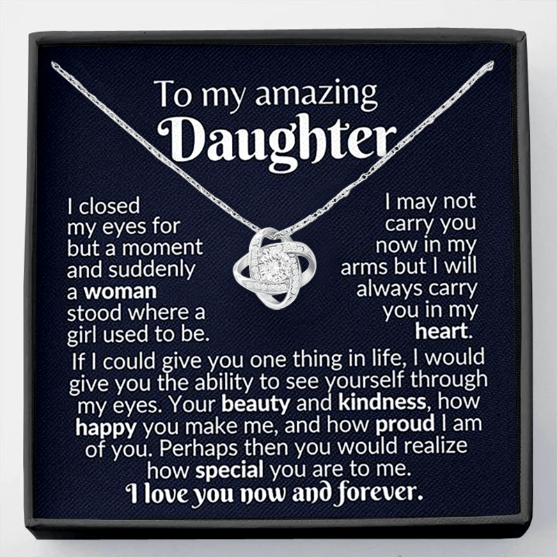 Love Knot Necklace for Daughter - Gift for Children