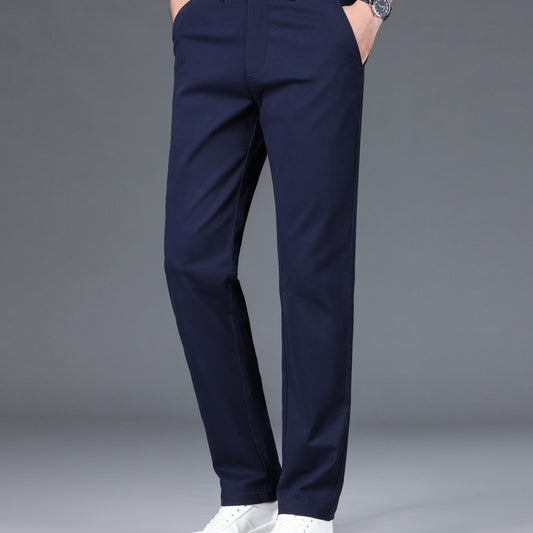 Men's Classic Stretch Dress Pants for Fall Winter Business