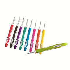 9pcs Wool Felt Knitting Tools Set Non-slip Silicone Handle Crochet Hook Kit