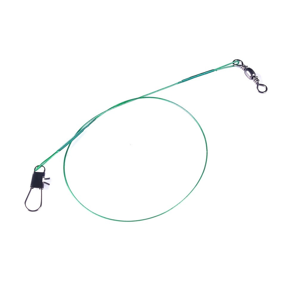 10pcs Steel Fishing Wire with Swivel Rings for Stronger Catches