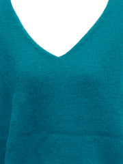 Casual Solid V Neck Sweater