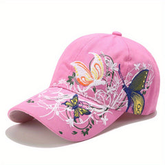Sequin Butterfly Baseball Cap Outdoor Sunshade Peaked Cap