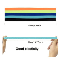 6 Pcs Thin Sports Headbands for Kids - Non Slip Elastic Headbands