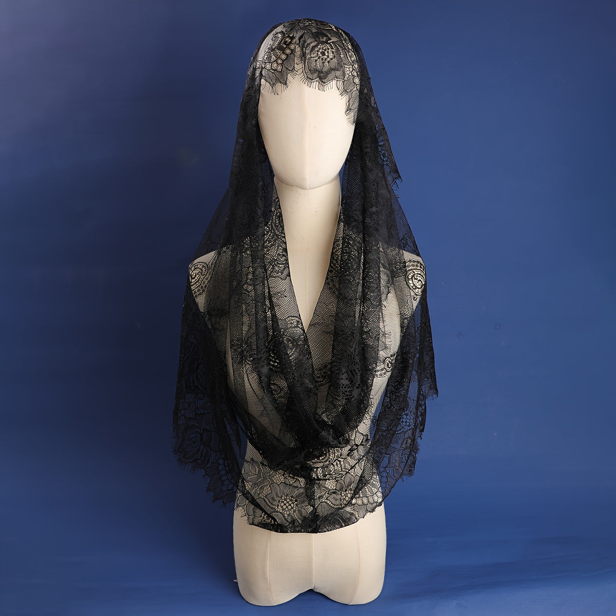 Bohemian Tulle & Lace Headscarf for Weddings & Costumes