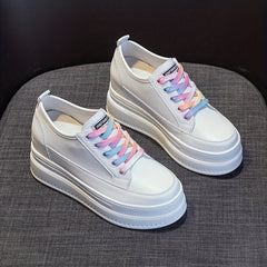 Women's Platform Skate Shoes Height Increasing Low Top Sneakers