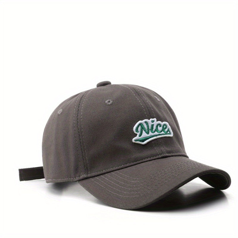 Label Patch Baseball Cap Solid Adjustable Couple Dad Hats Unisex Sports Sun Hats