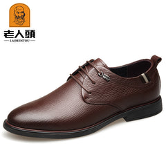 LAORENTOU Men's Leather Loafer Shoes Lightweight Slip On Dress Shoes