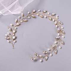 Boho Bejeweled Hair Vine Headband Tiara Hand Wired Wreath
