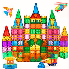 124pcs Magnetic Building Tiles Kids Toys 3D Magnetic Blocks Creativity Toys