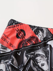 100 Dollar Bill Print Shorts Casual Summer Pool Beach Shorts