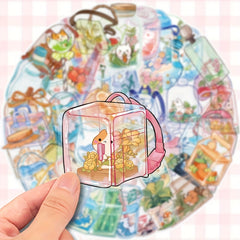 50 Mixed Cartoon Vinyl Stickers for Laptop Water Bottle Car Scrapbook