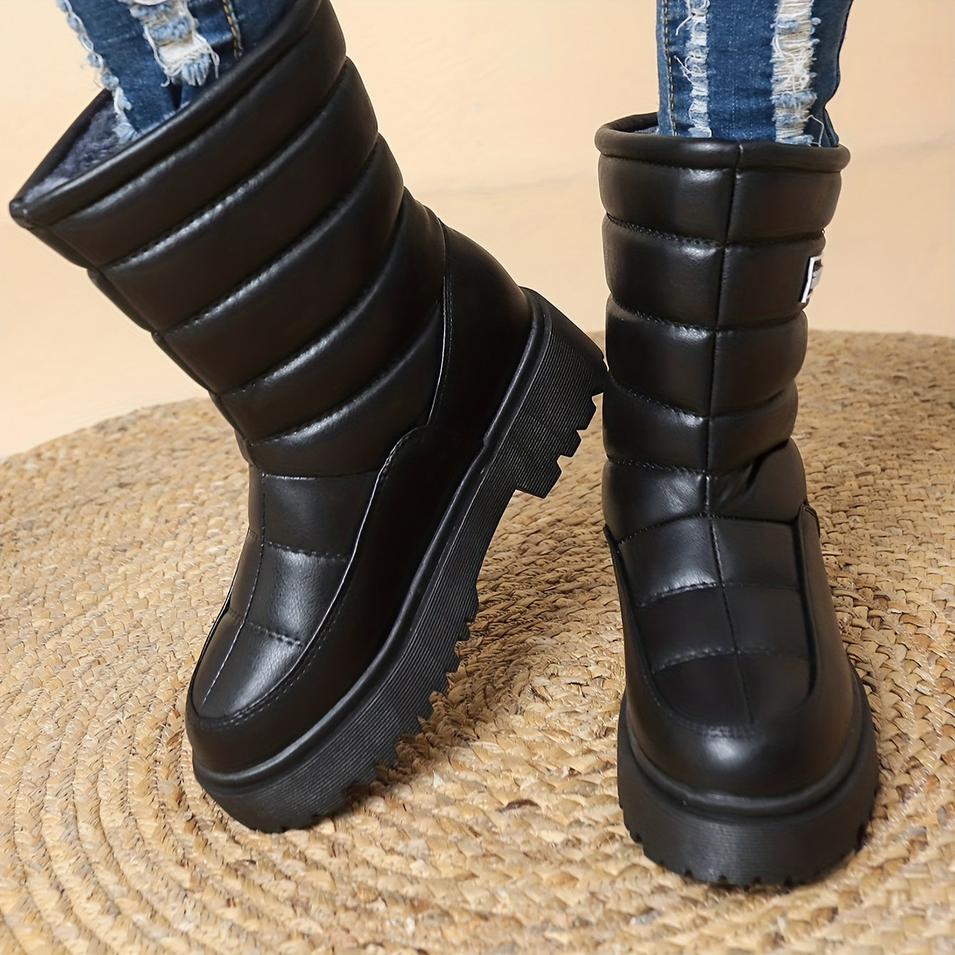 Women's Winter Boots Faux Fur Waterproof Snow Boots