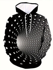 Skull 3D Print Hoodie for Men Autumn Winter