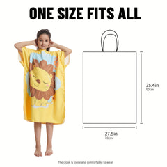 Mutao Kids Changing Towel Surf Poncho Microfiber Hooded Robe