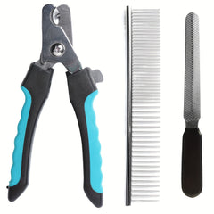 Dog Hair Remover Comb & Nail Clipper Set