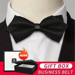 Men's Striped Bow Tie for Business Party Wedding