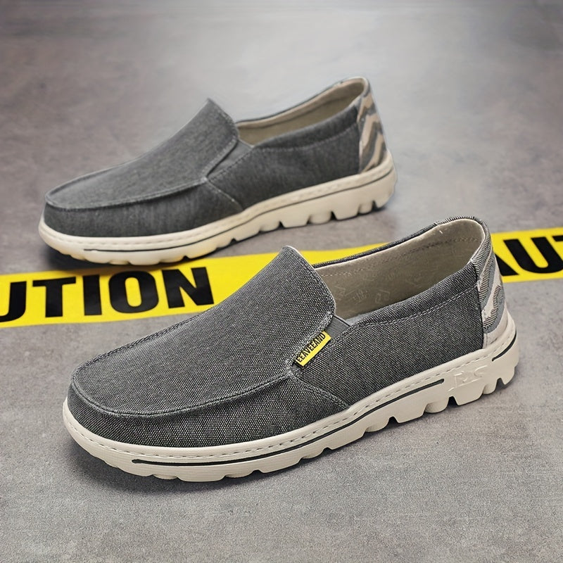 Men's Slip On Casual Canvas Loafers Lightweight Walking Shoes