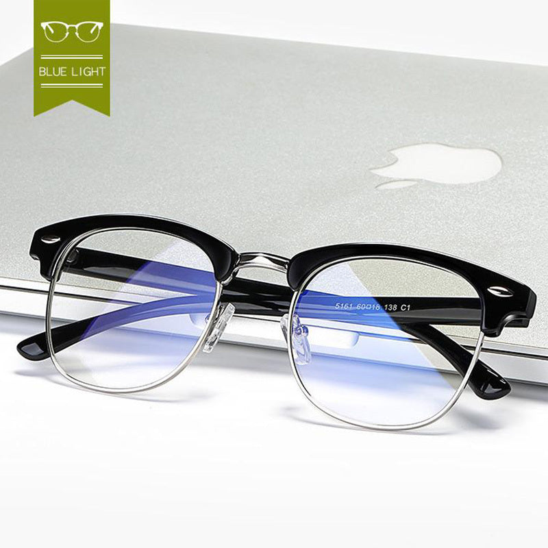 Women's Semi Rimless Light Blocking Glasses Frame