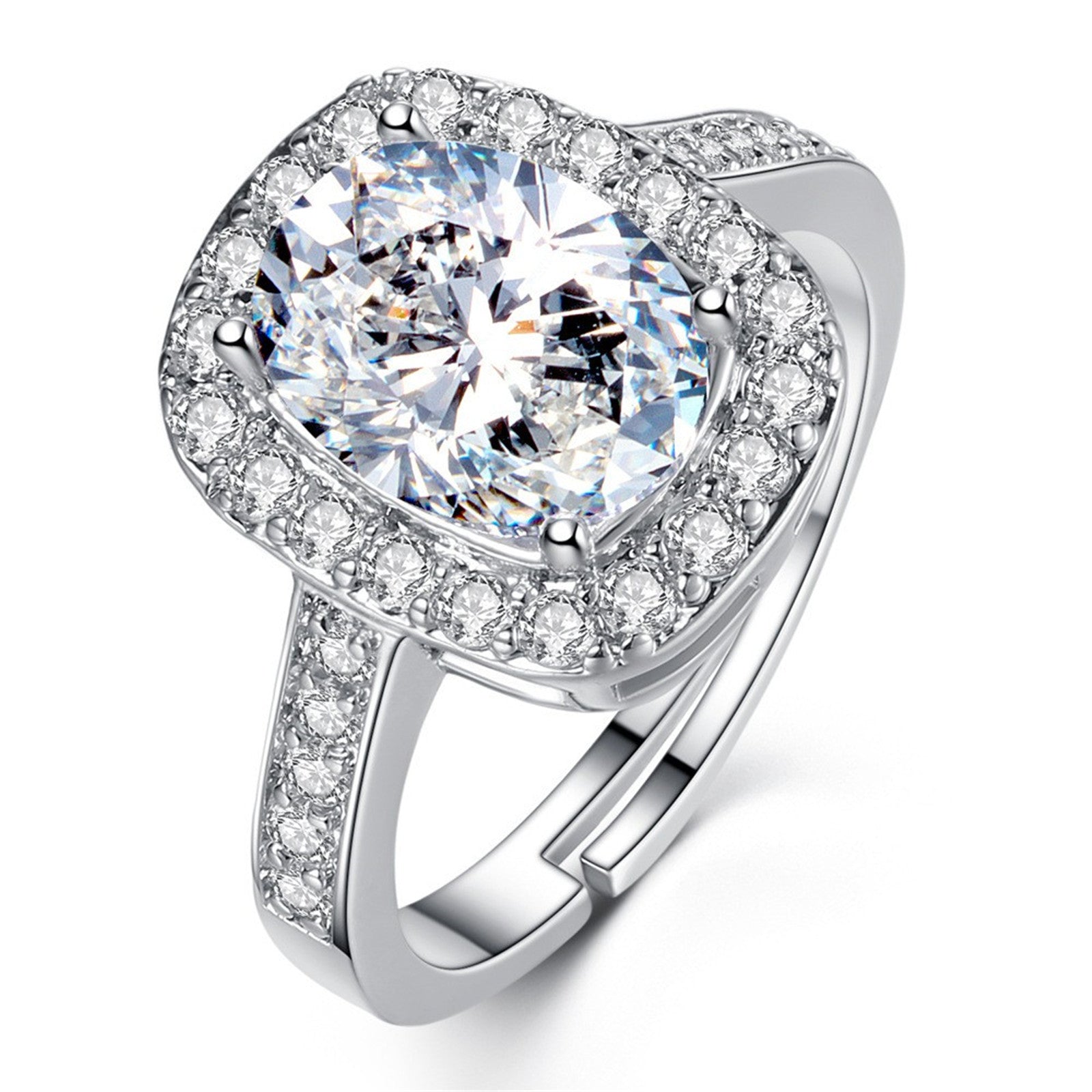 Zircon Wedding Women's Open Ring