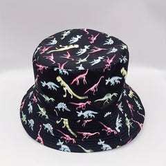 Dinosaur Print Reversible Cotton Bucket Hat