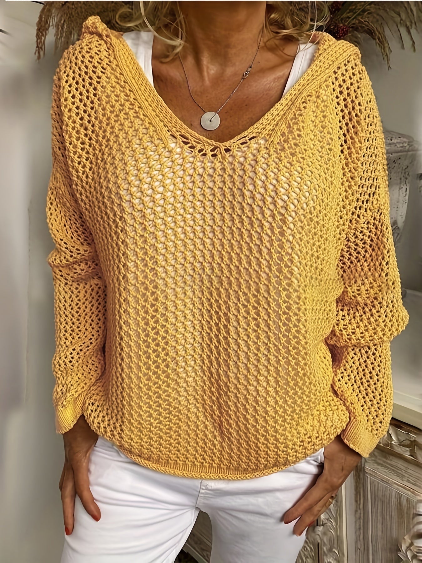 Casual Sweater Women's Plus Solid Hooded Jumper