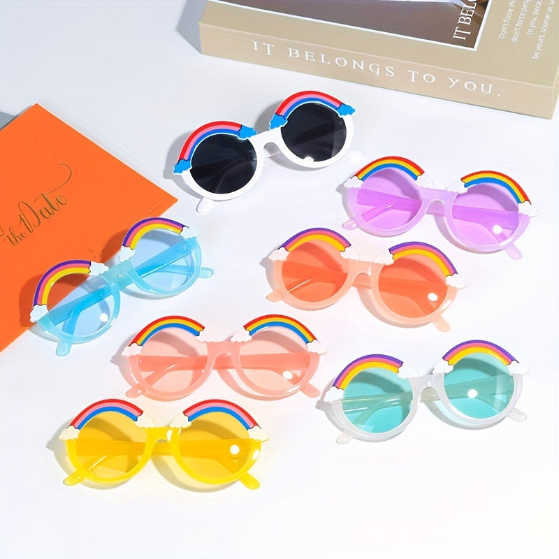 Rainbow Shaped Frame Sunglasses UV Protection Decorative Accessories