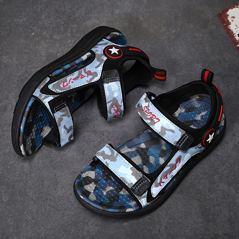 Boys Open Toe Sandals Lightweight Breathable Summer Beach Shoes