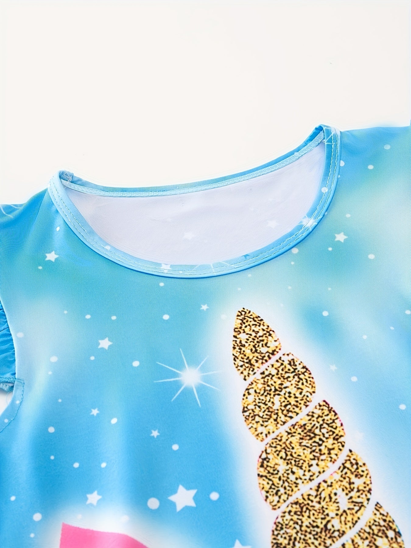 Girls Unicorn Tie Dye Print Nightdress Sleeveless PJ