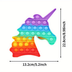 Rainbow Unicorn Bubble Pop Fidget Toy for Adults and Kids