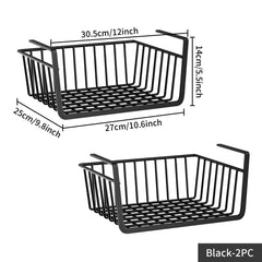 4pcs Under Cabinet Storage Shelf Wire Baskets Hanging Storage Baskets
