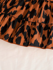 Baby Girls Casual Leopard Print Sleeveless Dress