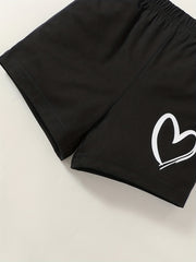 Toddler Girls Heart & Butterfly Graphic Tee & Shorts Set