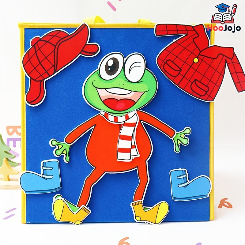 13pcs Large Size Froggy Gets Dressed Felt Storybook Set