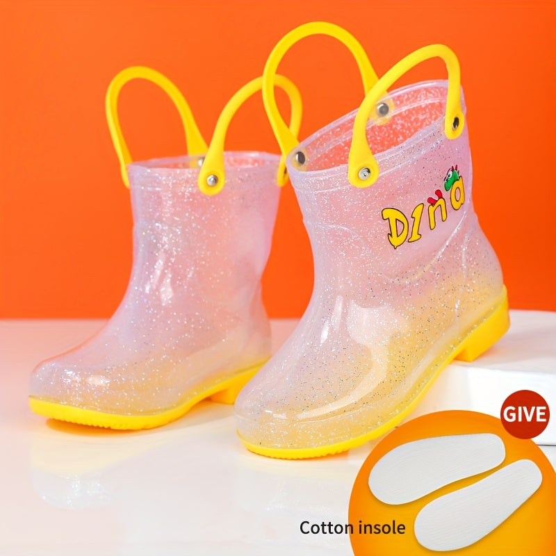 Girl's Rain Boots Comfy Non Slip Waterproof Casual Shoes