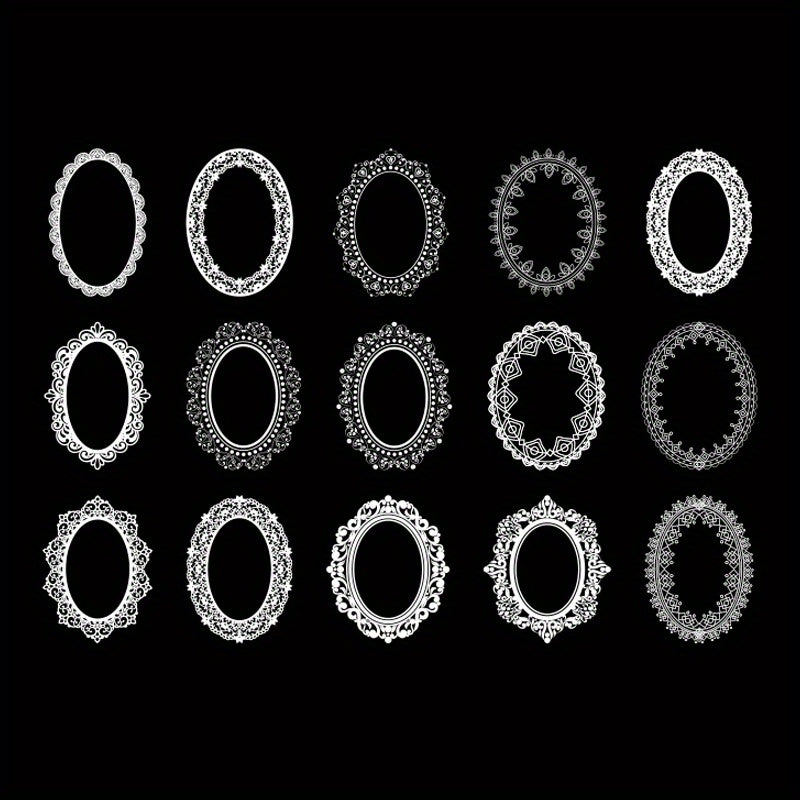 30pcs Retro Hollow Lace Stickers Pack DIY Craft Decoration