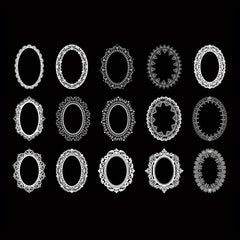 30pcs Retro Hollow Lace Stickers Pack DIY Craft Decoration