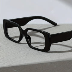 Minimalist Square Frame Clear Lens Glasses Decorative Anti Light Eyewear