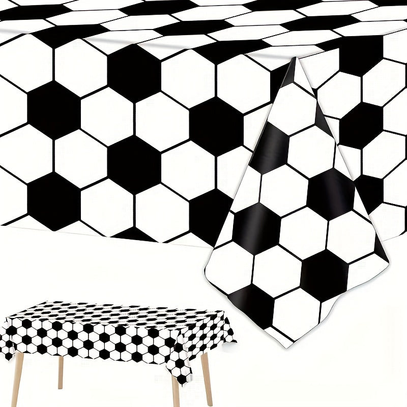 Football Themed Party Tablecloth Waterproof PE Plastic Disposable