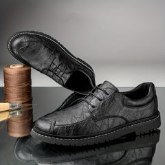 Men's Heeled Derby Shoes Lace up Front Office Business Formal Tie Events