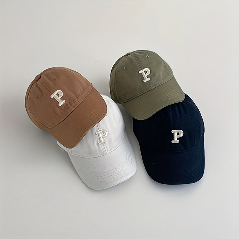 Baby Boys Casual Baseball Cap P Embroidery Sun Protection Cap